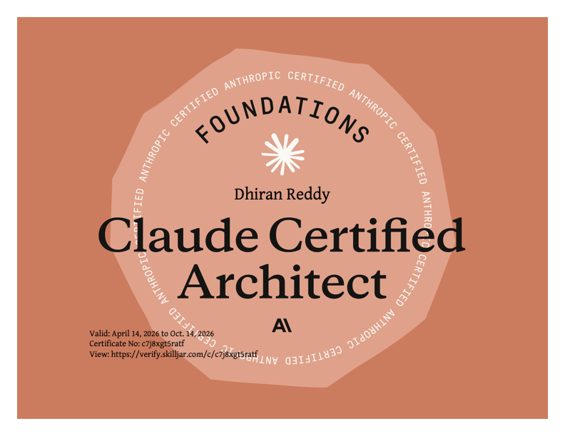 Claude Certified Architect certificate by Anthropic