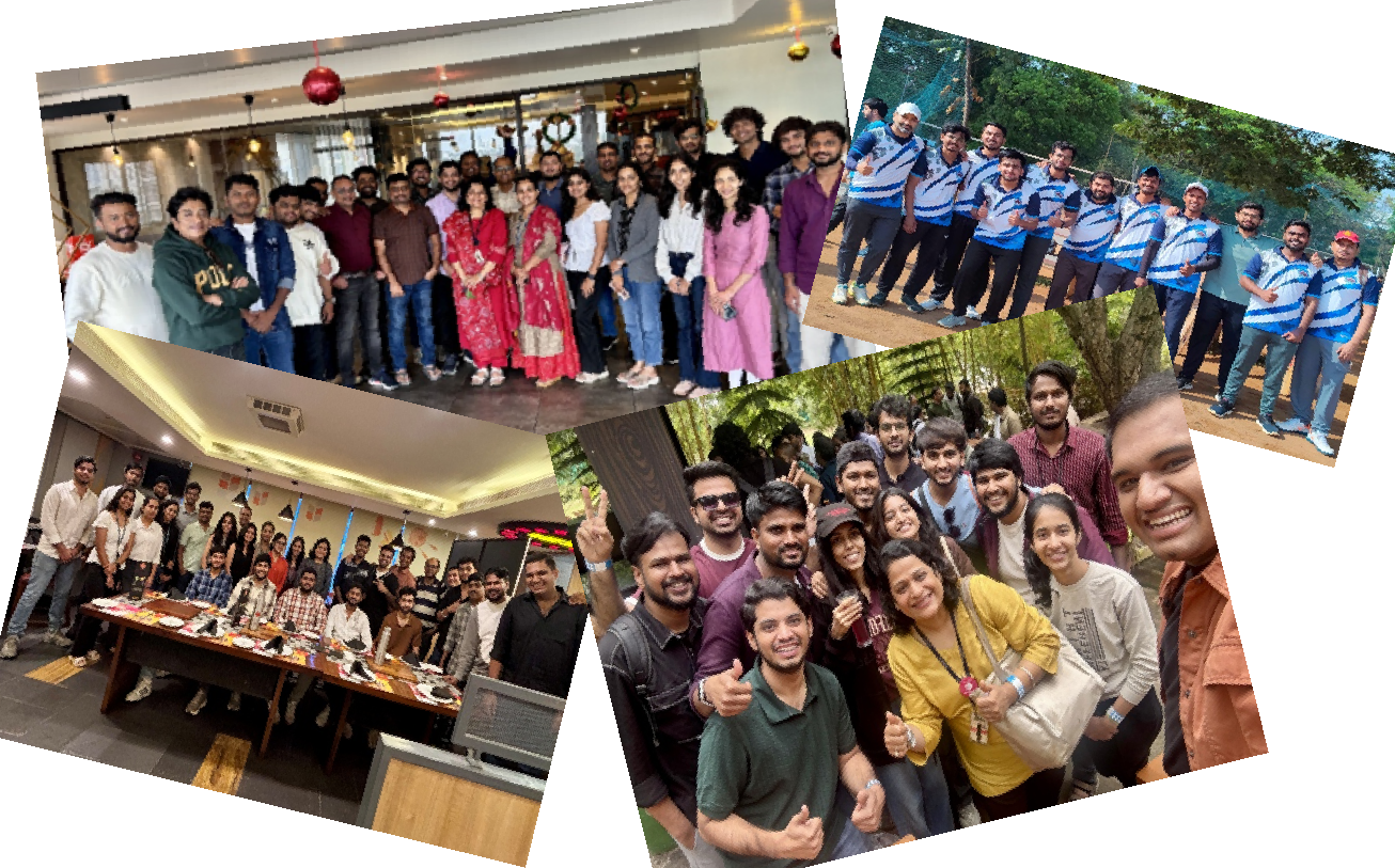 Dhiran with colleagues from the Unisys CA&IS team in Bengaluru